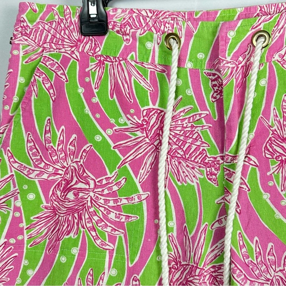 Lilly Pulitzer Pants - LILLY PULITZER Palm Beach Collection linen Lionfish drawstring pants - size 12
